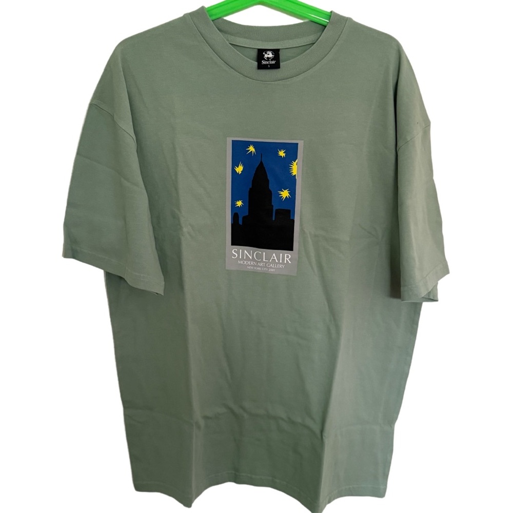 Sinclair Global Brand Men’s Teal Modern Art T-Shirt